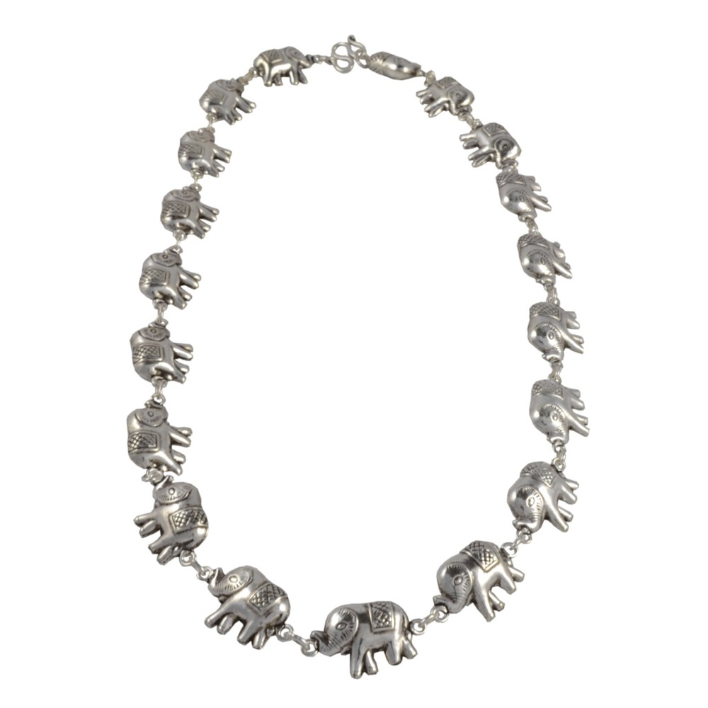 Sterling Silver Royal Elephant Necklace